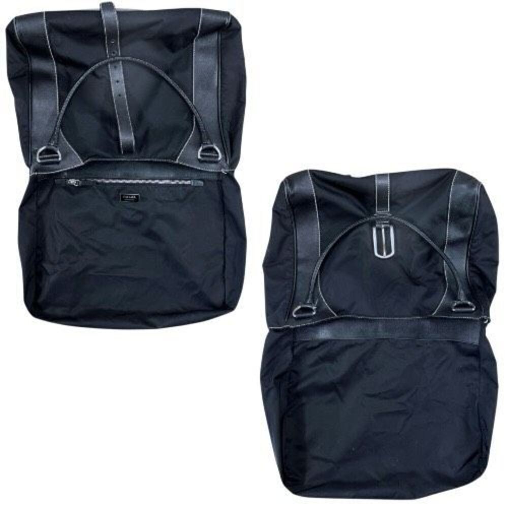 Prada Leather/Nylon Buckled Satchel Tote Bag - Picture 6 of 7